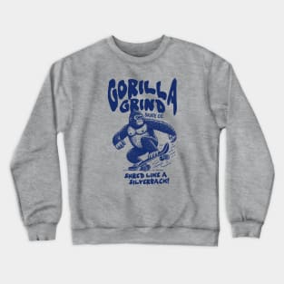 Gorilla Grind Skate Co. // Shred Like a Silverback! // Funny Skateboard Gorilla Crewneck Sweatshirt